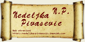 Nedeljka Pivašević vizit kartica